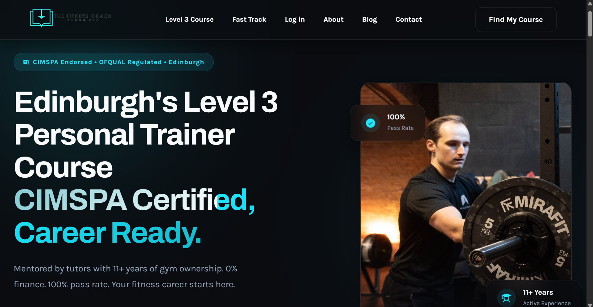 Fitness Coach Chronicle website - Edinburgh Level 3 Personal Trainer Course
